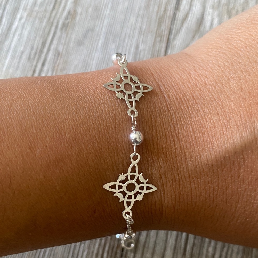 925 Sterling Silver Witch Know Celtic Bracelet Women’s